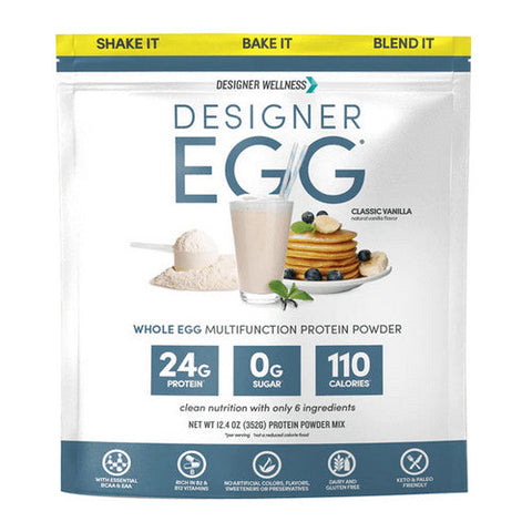 Designer Whey, Totally Egg Protein, Classic Vanilla 12.04 Oz Designer Whey