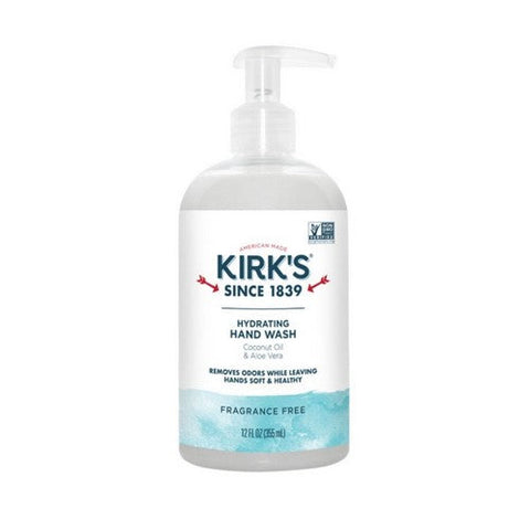 Kirk's Natural Products, Hydrating Hand Wash Fragrance Free, Fragrance Free 12 Oz