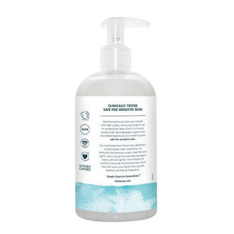 Kirk's Natural Products, Hydrating Hand Wash Fragrance Free, Fragrance Free 12 Oz