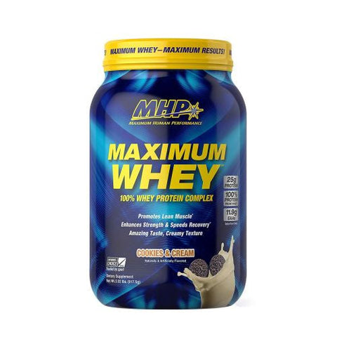 Maximum Human Performance, Maximum Whey, Cookies & Cream 2 lbs Maximum Human Performance