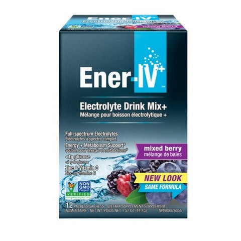 Ener-IV, Electrolyte Drink Mix Mixed Berry, 12 Count