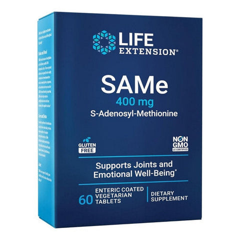 Life Extension, SAMe (S-Adenosyl-Methionine), 400mg, 60 Enteric Coated Tabs Life Extension