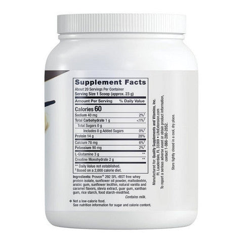 Life Extension, Advanced Whey Protein Isolate, Vanilla 454 Grams Life Extension