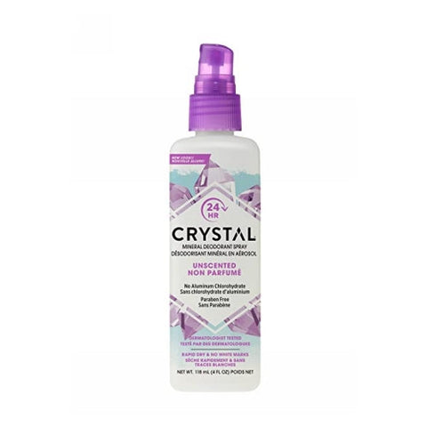 Crystal, Crystal Body Deodorant, Spray 4 Fl Oz Crystal