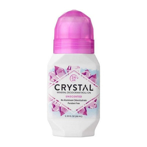 Crystal, Mineral Deodorant Roll-On Unscented, 2.25 Oz
