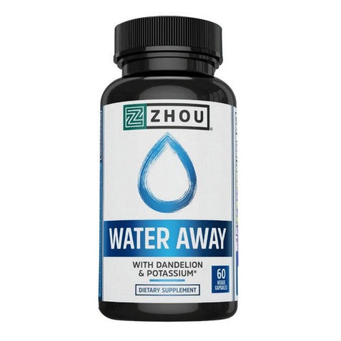 Zhou Nutrition, Water Away With Dandelion And Potassium, 60 Veg Caps Zhou Nutrition