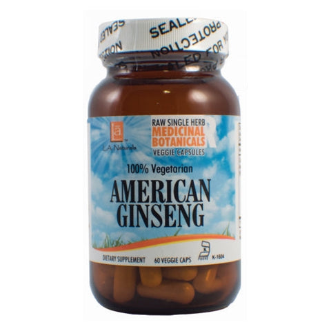 L. A .Naturals, American Ginseng Raw Herb, 60 Veg Caps L. A .Naturals