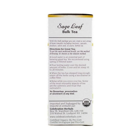 Celebration Herbals, Organic Sage Leaf Tea, 35 grams Celebration Herbals