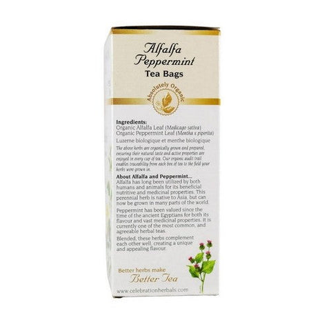 Celebration Herbals, Organic Alfalfa Peppermint Tea, 24 Bags Celebration Herbals