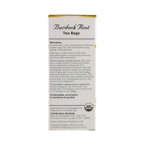 Celebration Herbals, Organic Burdock Root Tea, 24 Bags