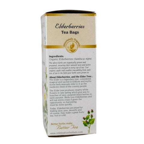 Celebration Herbals, Organic Elderberries Tea, 24 Bags Celebration Herbals