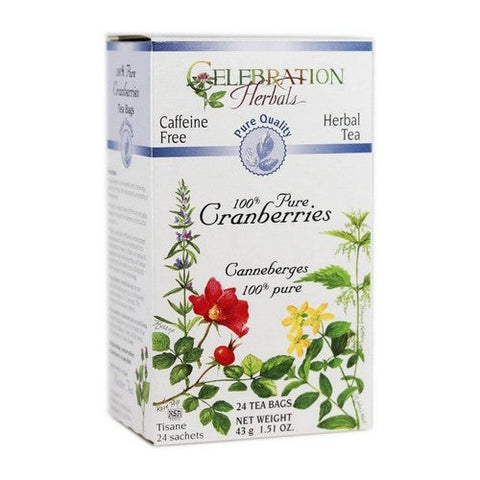 Celebration Herbals, Cranberries Pure Tea, 24 Bags Celebration Herbals