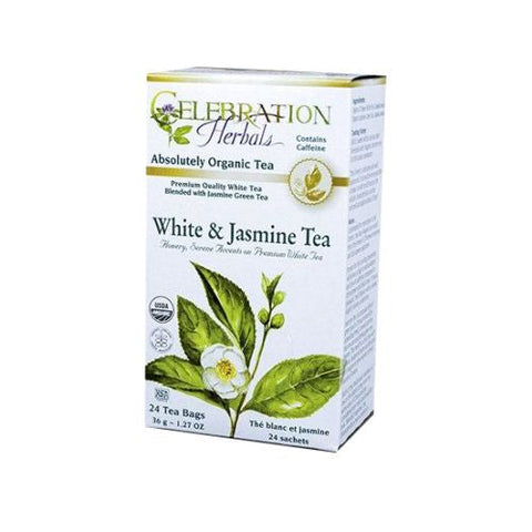 Celebration Herbals, Organic White & Jasmine Tea, 24 Bags Celebration Herbals