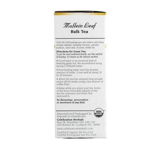 Celebration Herbals, Organic Mullein Leaf Tea, 25 grams Celebration Herbals