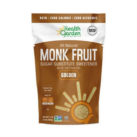 Health Garden, Monk Fruit With Erythritol Golden, 1 lb Health Garden