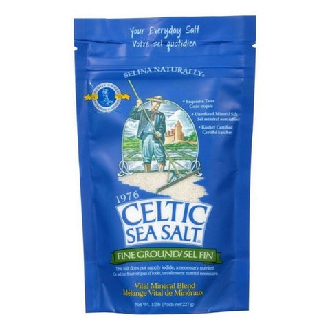 Celtic Sea Salt, Fine Ground Sea Salt, 8 Oz Celtic Sea Salt