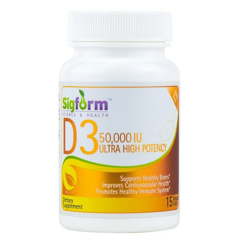 Sigform, Vitamin D3, 50,000 IU, 15 Caps Sigform