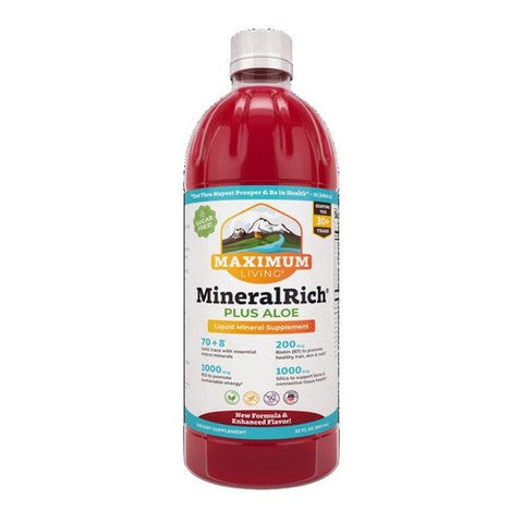 Maximum Living, Mineral Rich Plus Aloe Minerals, 32 Oz Maximum Living