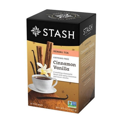 Stash Tea, Caffeine Free Herbal Tea Cinnamon Vanilla, 18 Bags Stash Tea