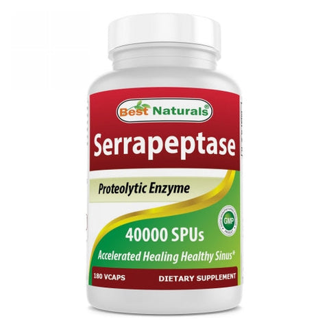 Best Naturals, Serrapeptase, 40000 SPUs, 180 Caps Best Naturals