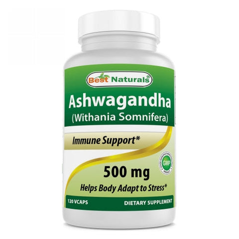 Best Naturals, Ashwagandha, 500 mg, 120 Caps Best Naturals