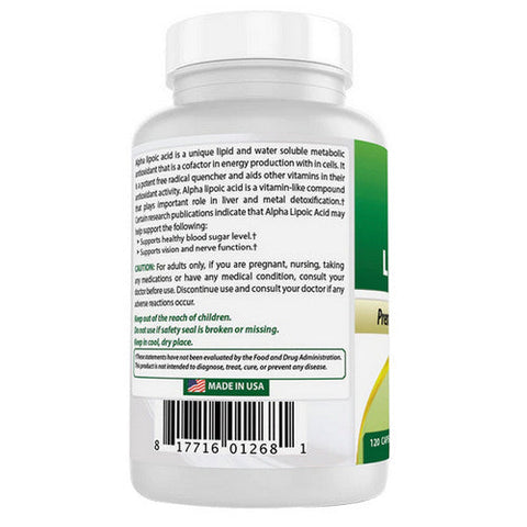 Best Naturals, Alpha Lipoic Acid, 600 mg, 120 Caps Best Naturals
