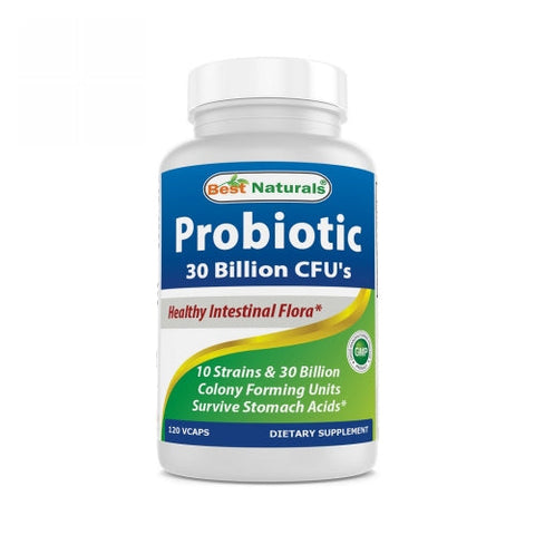 Best Naturals, Probiotic 10 Strains & 30 Billion CFU, 120 Veg Caps Best Naturals