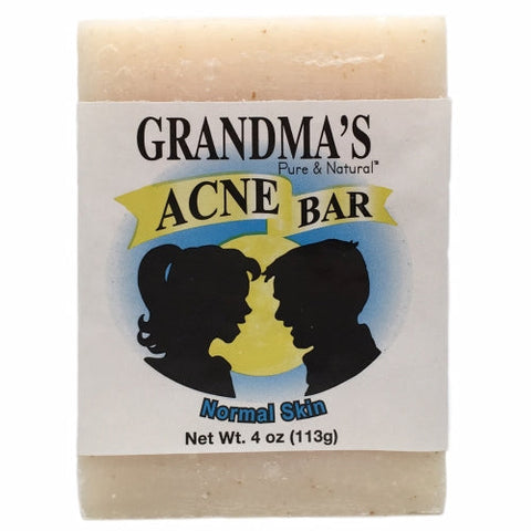 Grandmas Pure & Natural, Acne Bar for Normal Skin, 4 Oz Grandmas Pure & Natural