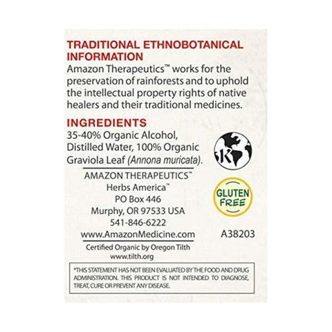 Amazon Therapeutic Laboratories, Organic Graviola Liquid Extract, 4 Oz Amazon Therapeutic Laboratories