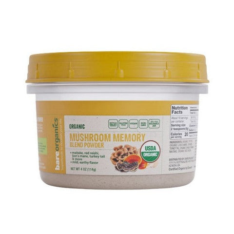 Bare Organics, Mushroom Immune Blend Powder, 4 Oz