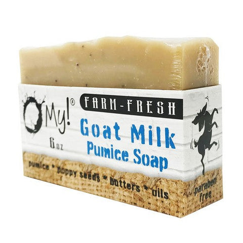 O MY!, Goat Milk Pumice Soap Bar, Fragrance Free 6 Oz O MY!