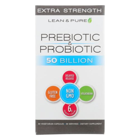 Lean & Pure, Prebiotic & Probiotic Extra Strength, 30 Veg Caps Lean & Pure