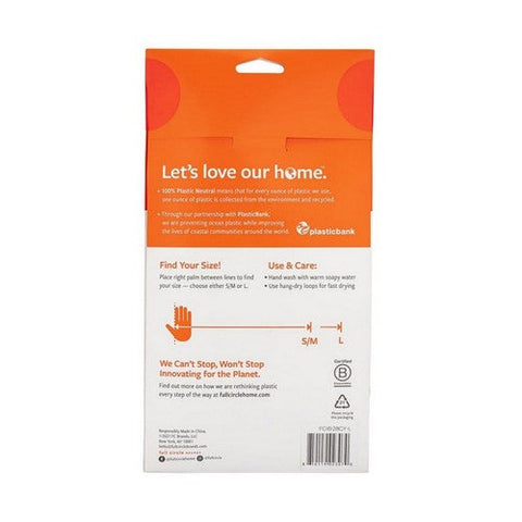 Full Circle Home, Splash Patrol Natural Latex Cleaning Gloves Size Large Gray, 1 Pair Full Circle Home