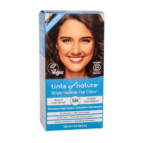 Tints of Nature, Permanent Hair Colour 5N Natural Light Brown, 5N Natural Light Brown 4.4 Oz