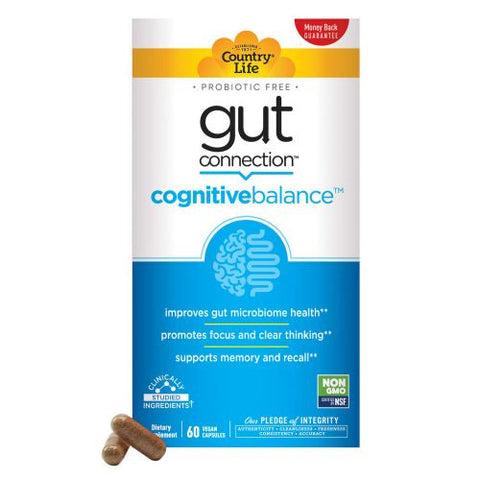 Country Life, Gut Connection Cognitive Balance, 60 Caps Country Life