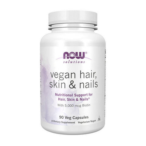 Now Foods, Vegan Hair, Skin & Nails, 5000 mcg, 90 Veg Caps Now Foods