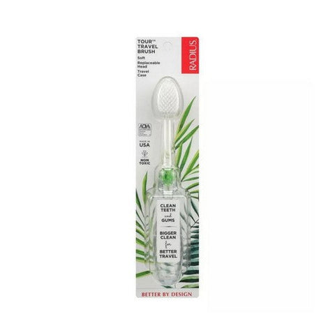 Radius, Tour Travel Toothbrush with Replaceable Head Soft, 1 Count