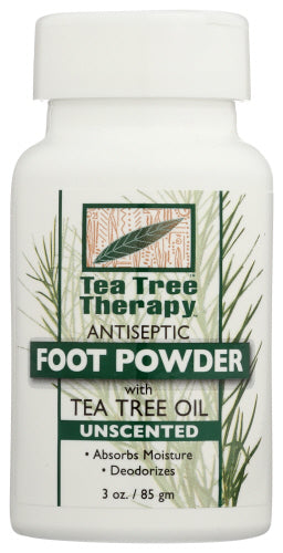 Tea Tree Therapy, Antiseptic Foot Powder Unscented, 3 Oz Tea Tree Therapy