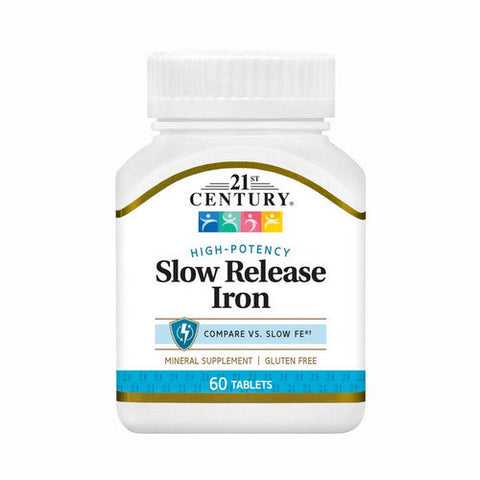 21st Century, Slow Release Iron, 60 Tabs