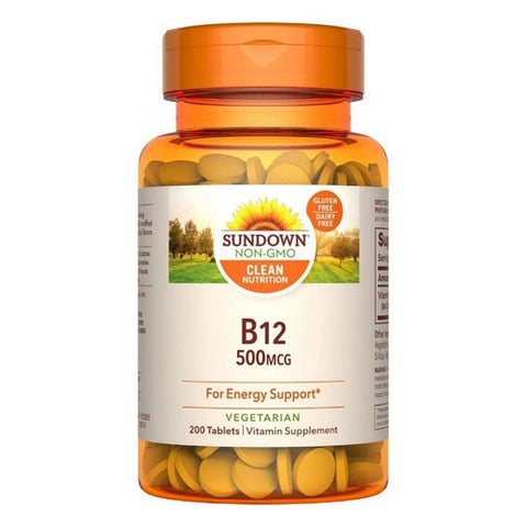 Sundown Naturals, Vitamin B12, 500 mcg, 200 Tabs Sundown Naturals