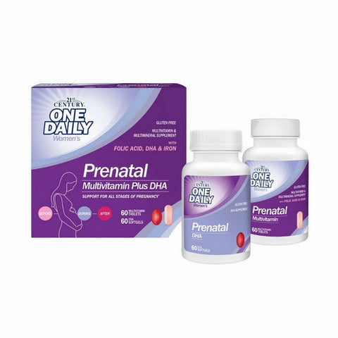 21st Century, Prenatal Multivitamin Plus Dha, 120 Tabs 21st Century
