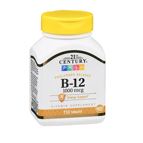 21st Century, B-12 Prolonged Release, 1000 mcg, 110 Tabs 21st Century
