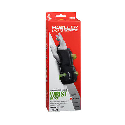 Mueller, Adjustable Night Wrist Brace Maximum, 1 Each Mueller