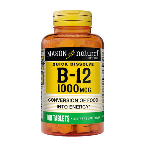 Mason, Vitamin B-12 Quick Dissolve, 1000 Mcg, 100 Tabs Mason