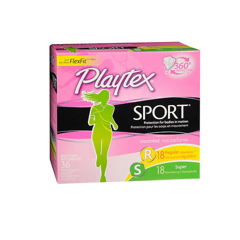 Playtex, Sport Tampons with Plastic Applicators Unscented Multi-Pack, 36 Each Playtex