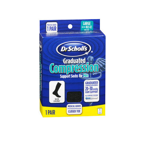 Dr. Scholls, Graduated Compression Socks For Men Black, 1 Each Dr. Scholls