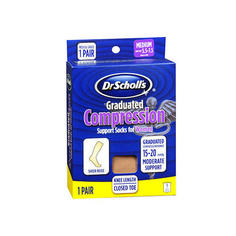 Dr. Scholls, Graduated Compression Socks For Women Beige, 1 Each Dr. Scholls