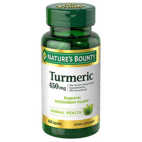 Nature's Bounty, Nature's Bounty Turmeric Capsules, 450 mg, 60 Caps Nature's Bounty