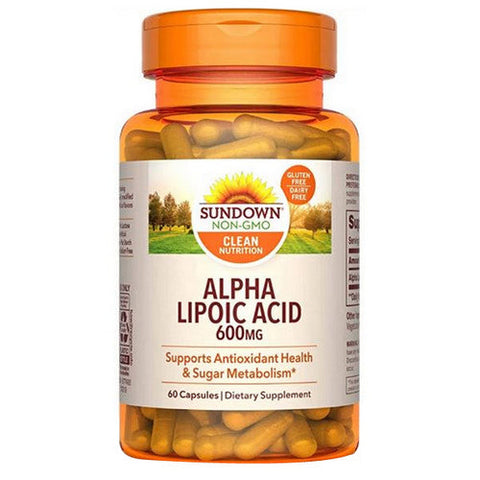 Sundown Naturals, Sundown Naturals Alpha Lipoic Acid Capsules, 600 mg, 60 Caps Sundown Naturals