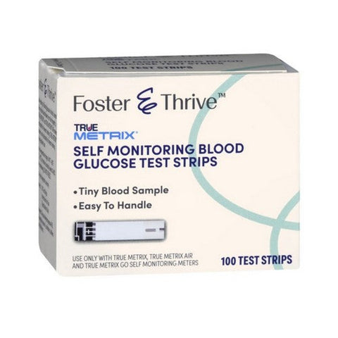 Sunmark, True Metrix Self Monitoring Blood Glucose Test Strips, 100 Each Foster And Thrive